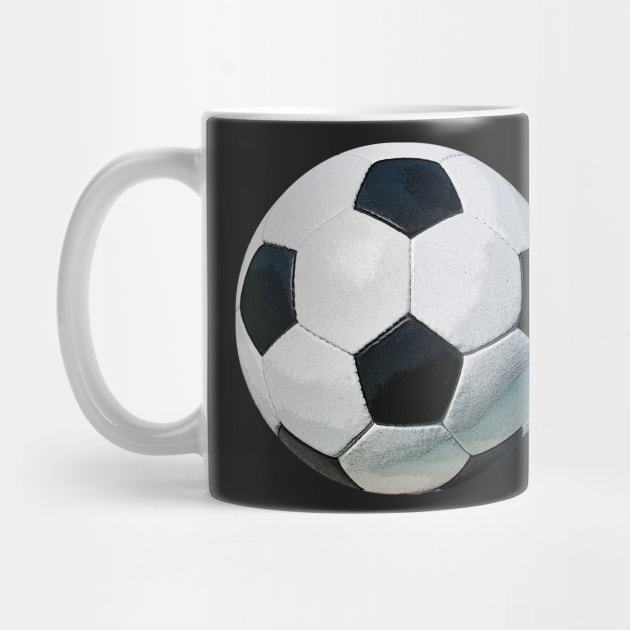 Vintage soccer ball white by MiRaFoto